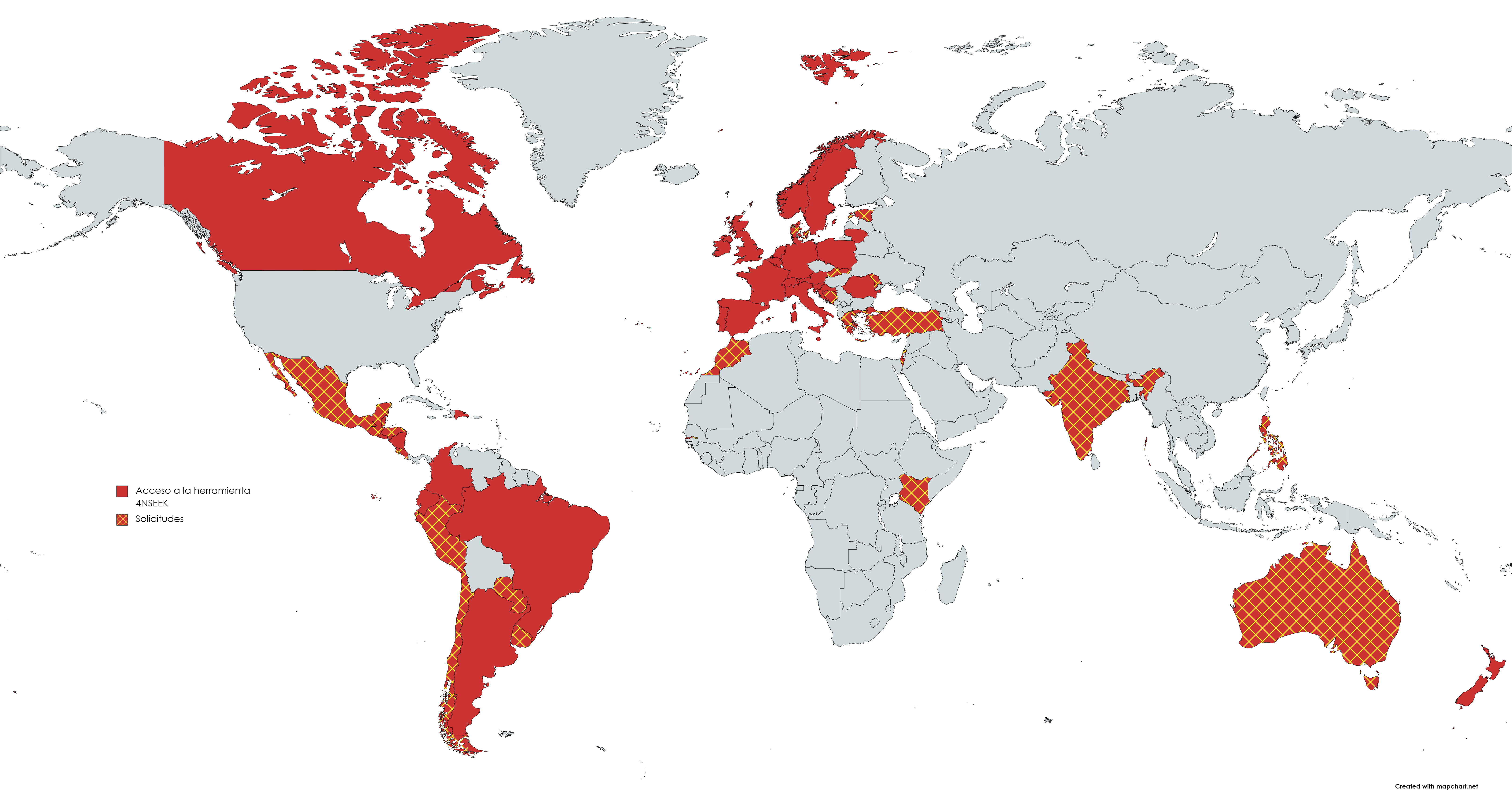 Mapa de uso de la herramienta 4nseek